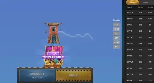 Tower Rush Triple Build Bonusetage mit goldener Schatztruhe